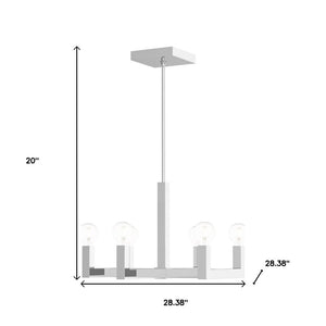 HomeRoots Six Light Dimmable Chandelier with Shades – Modern Design for Ambient Illumination in Any Room 687515
