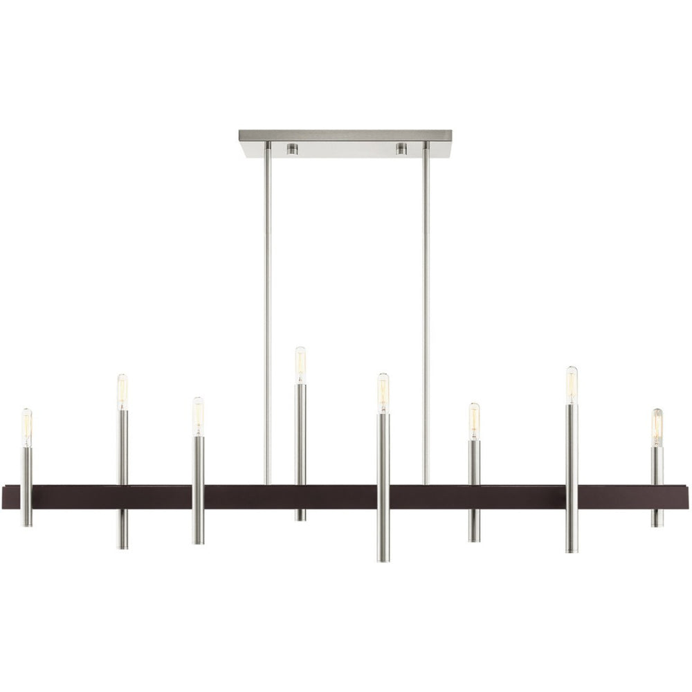 HomeRoots Eight Light Dimmable Chandelier – Modern Cylinder Design for Elegant Illumination in Any Space 687524