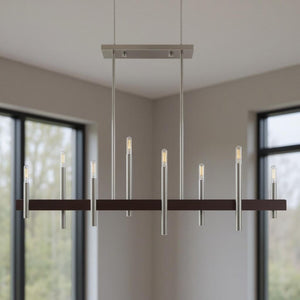 HomeRoots Eight Light Dimmable Chandelier – Modern Cylinder Design for Elegant Illumination in Any Space 687524