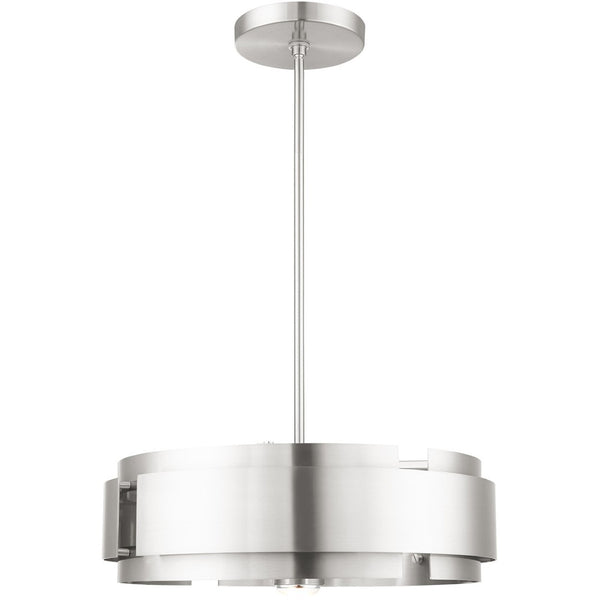 HomeRoots Five Light Dimmable Chandelier - Modern Cylindrical Shades for Stylish Illumination in Any Room 687525