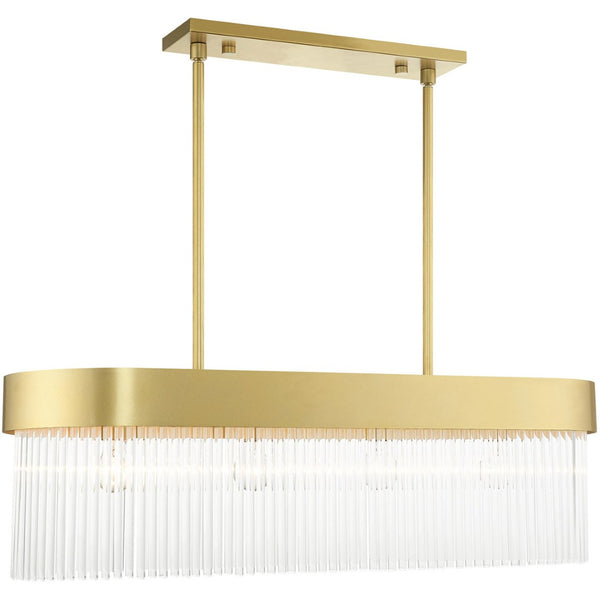 HomeRoots Four Light Dimmable Chandelier – Modern Steel Design with Cylinder Shades for Versatile Spaces 687528