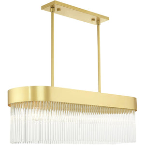 HomeRoots Four Light Dimmable Chandelier – Modern Steel Design with Cylinder Shades for Versatile Spaces 687528