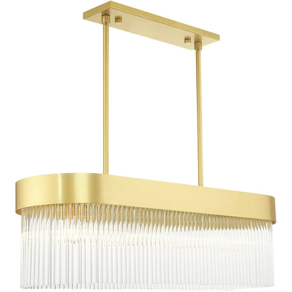 HomeRoots Four Light Dimmable Chandelier – Modern Steel Design with Cylinder Shades for Versatile Spaces 687528