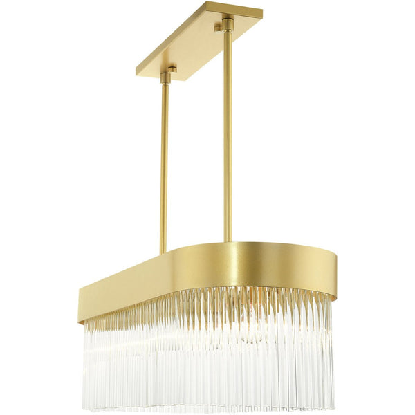 HomeRoots Four Light Dimmable Chandelier – Modern Steel Design with Cylinder Shades for Versatile Spaces 687528
