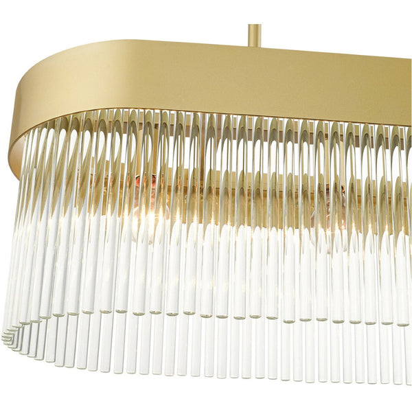 HomeRoots Four Light Dimmable Chandelier – Modern Steel Design with Cylinder Shades for Versatile Spaces 687528