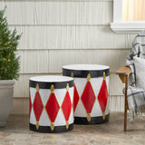 Christopher Knight Home® - Noble House - - Metal Drum Decoration