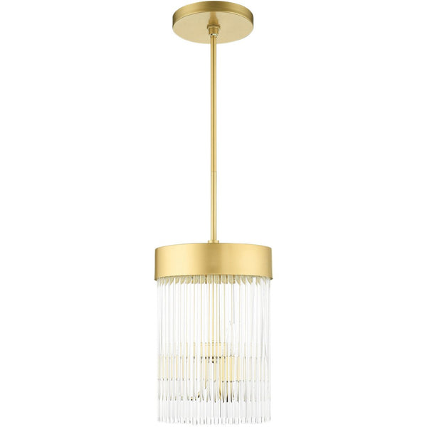 HomeRoots Three Light Dimmable Chandelier - Modern Cylinder Shades for Elegant Illumination in Any Room 687530