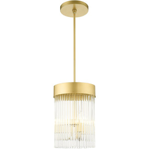 HomeRoots Three Light Dimmable Chandelier - Modern Cylinder Shades for Elegant Illumination in Any Room 687530