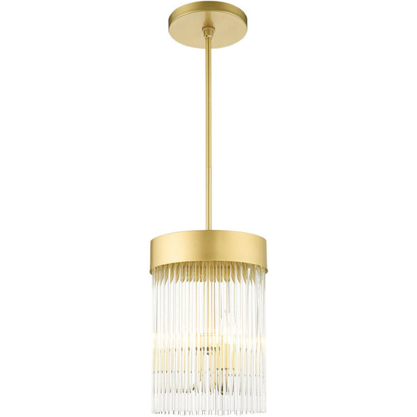 HomeRoots Three Light Dimmable Chandelier - Modern Cylinder Shades for Elegant Illumination in Any Room 687530