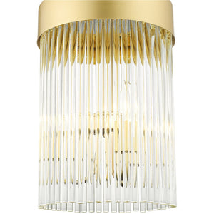 HomeRoots Three Light Dimmable Chandelier - Modern Cylinder Shades for Elegant Illumination in Any Room 687530