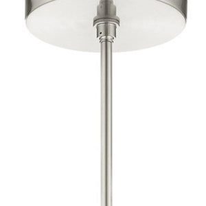 HomeRoots Three Light Dimmable Chandelier - Modern Steel Design with Cylindrical Shades for Any Space 687531