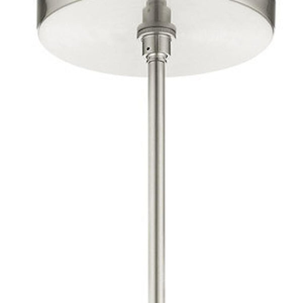 HomeRoots Three Light Dimmable Chandelier - Modern Steel Design with Cylindrical Shades for Any Space 687531