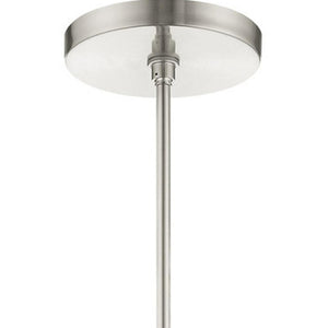 HomeRoots Three Light Dimmable Chandelier - Modern Steel Design with Cylindrical Shades for Any Space 687531
