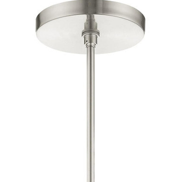 HomeRoots Three Light Dimmable Chandelier - Modern Steel Design with Cylindrical Shades for Any Space 687531