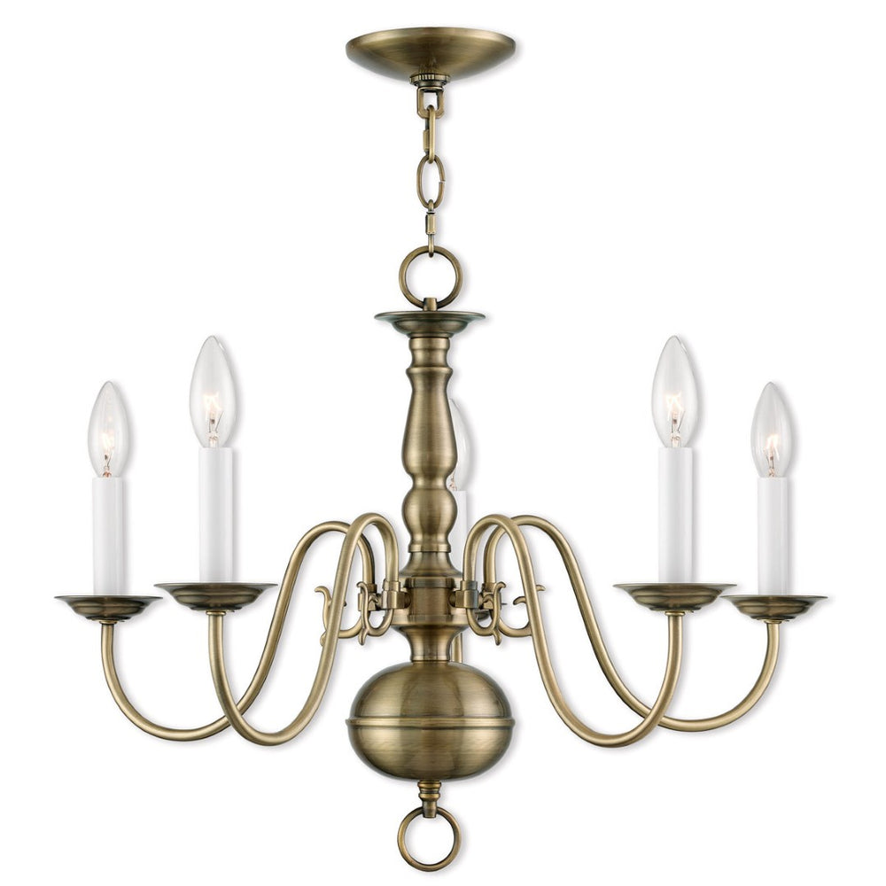 HomeRoots Five Light Dimmable Chandelier with Unique Cylinder Shades for Modern Living Room & Dining Spaces 687535