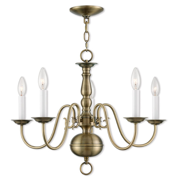 HomeRoots Five Light Dimmable Chandelier with Unique Cylinder Shades for Modern Living Room & Dining Spaces 687535