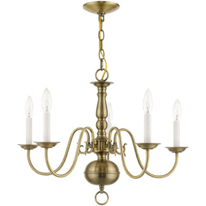HomeRoots Five Light Dimmable Chandelier with Unique Cylinder Shades for Modern Living Room & Dining Spaces 687535