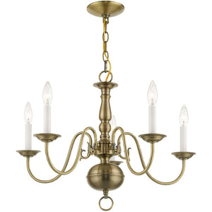 HomeRoots Five Light Dimmable Chandelier with Unique Cylinder Shades for Modern Living Room & Dining Spaces 687535