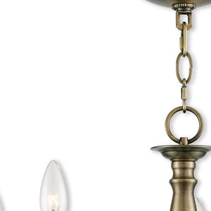 HomeRoots Five Light Dimmable Chandelier with Unique Cylinder Shades for Modern Living Room & Dining Spaces 687535