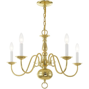 HomeRoots Five Light Dimmable Chandelier – Modern Cylinder Shades for Elegant Ambiance in Any Room 687536