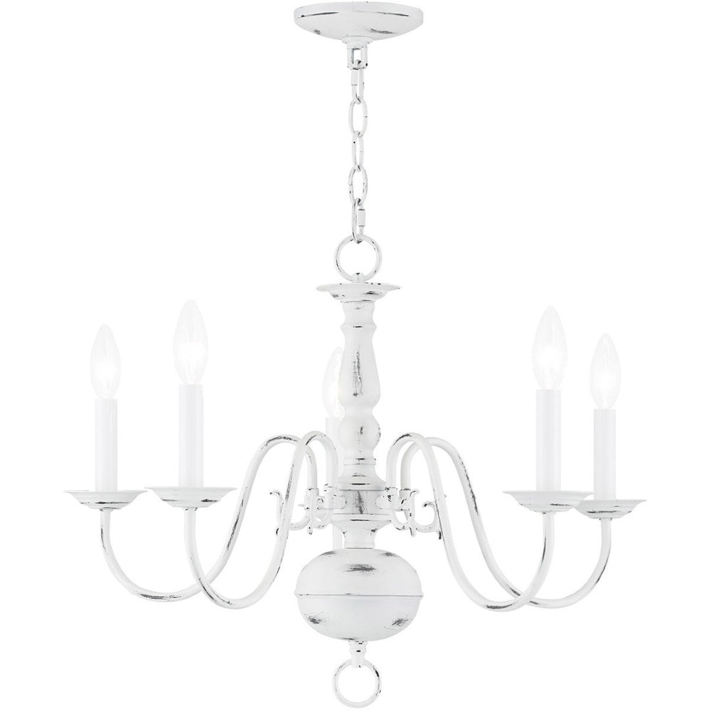 HomeRoots Five Light Dimmable Chandelier – Modern Steel Fixture with Cylindrical Shades for Custom Ambiance 687538
