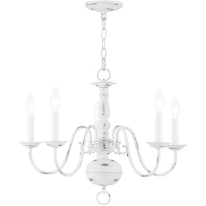 HomeRoots Five Light Dimmable Chandelier – Modern Steel Fixture with Cylindrical Shades for Custom Ambiance 687538