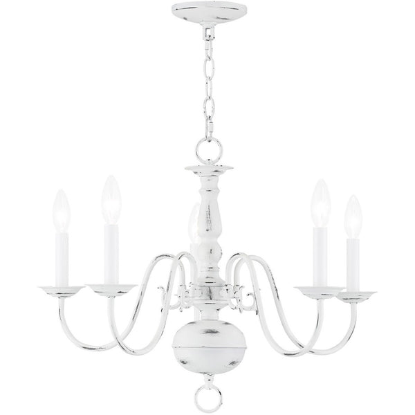 HomeRoots Five Light Dimmable Chandelier – Modern Steel Fixture with Cylindrical Shades for Custom Ambiance 687538