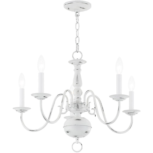 HomeRoots Five Light Dimmable Chandelier – Modern Steel Fixture with Cylindrical Shades for Custom Ambiance 687538