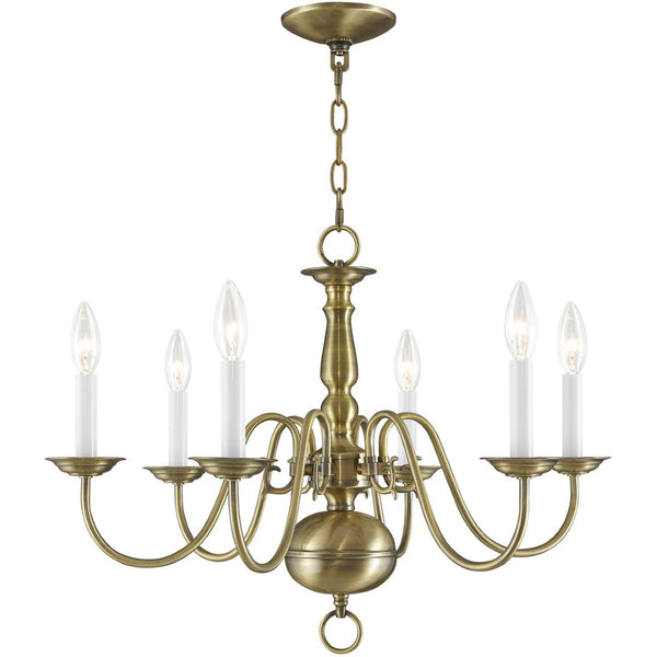 HomeRoots Six Light Dimmable Chandelier - Modern Steel Design with Cylindrical Shades for Ambient Elegance 687540