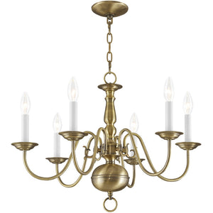 HomeRoots Six Light Dimmable Chandelier - Modern Steel Design with Cylindrical Shades for Ambient Elegance 687540