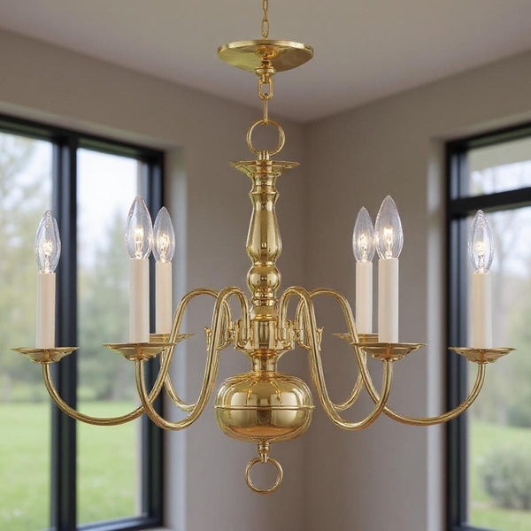 HomeRoots Six Light Dimmable Chandelier - Modern Cylinder Design with Steel Shades for Stylish Ambiance 687541