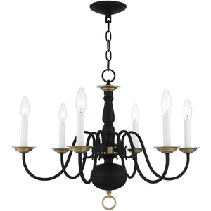 HomeRoots Six Light Dimmable Chandelier - Modern Cylinder Design with Steel Shades for Any Room Ambiance 687543