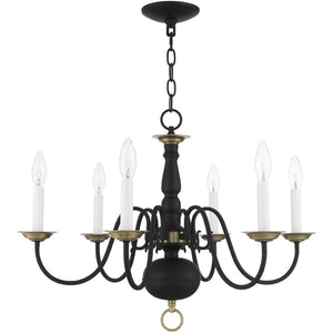 HomeRoots Six Light Dimmable Chandelier - Modern Cylinder Design with Steel Shades for Any Room Ambiance 687543