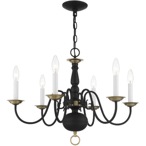 HomeRoots Six Light Dimmable Chandelier - Modern Cylinder Design with Steel Shades for Any Room Ambiance 687543