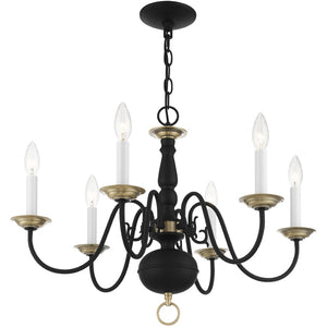 HomeRoots Six Light Dimmable Chandelier - Modern Cylinder Design with Steel Shades for Any Room Ambiance 687543