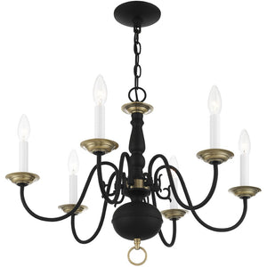 HomeRoots Six Light Dimmable Chandelier - Modern Cylinder Design with Steel Shades for Any Room Ambiance 687543
