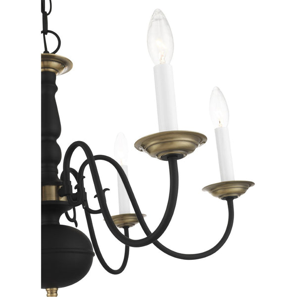 HomeRoots Six Light Dimmable Chandelier - Modern Cylinder Design with Steel Shades for Any Room Ambiance 687543