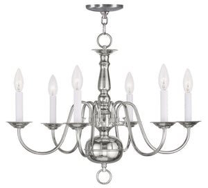 HomeRoots Six Light Dimmable Chandelier with Stylish Cylinder Shades for Modern Home Decor & Ambient Lighting 687545