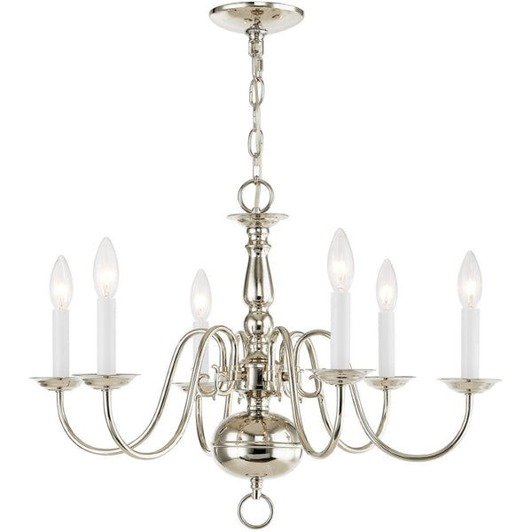 HomeRoots Six Light Dimmable Chandelier with Stylish Cylinder Shades for Modern Home Decor & Ambient Lighting 687545