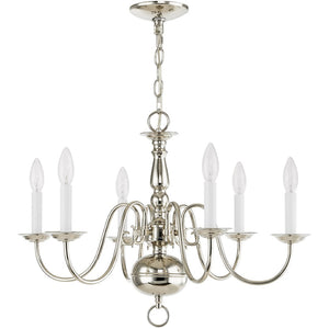 HomeRoots Six Light Dimmable Chandelier with Stylish Cylinder Shades for Modern Home Decor & Ambient Lighting 687545