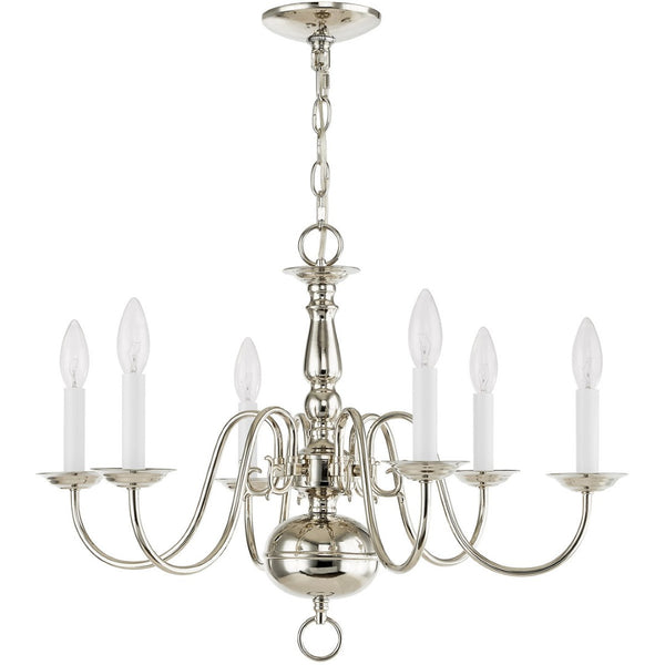 HomeRoots Six Light Dimmable Chandelier with Stylish Cylinder Shades for Modern Home Decor & Ambient Lighting 687545