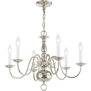 HomeRoots Six Light Dimmable Chandelier with Stylish Cylinder Shades for Modern Home Decor & Ambient Lighting 687545