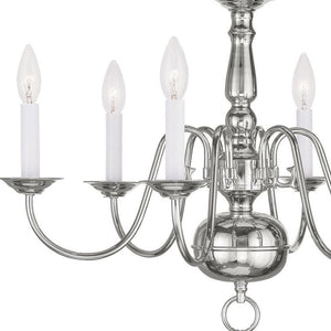HomeRoots Six Light Dimmable Chandelier with Stylish Cylinder Shades for Modern Home Decor & Ambient Lighting 687545