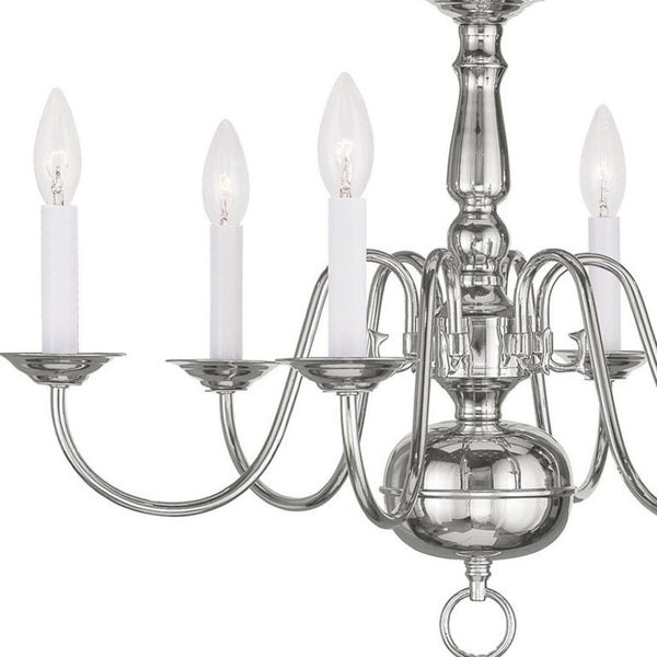 HomeRoots Six Light Dimmable Chandelier with Stylish Cylinder Shades for Modern Home Decor & Ambient Lighting 687545