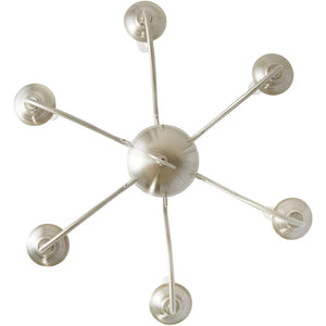HomeRoots Six Light Dimmable Chandelier - Modern Cylindrical Shades for Versatile Illumination in Any Room 687547