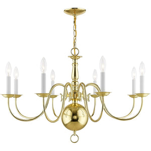 HomeRoots Eight Light Dimmable Chandelier - Modern Cylinder Design with Steel Shades for Elegant Spaces 687549