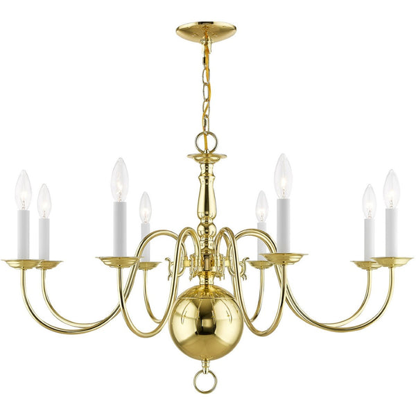 HomeRoots Eight Light Dimmable Chandelier - Modern Cylinder Design with Steel Shades for Elegant Spaces 687549
