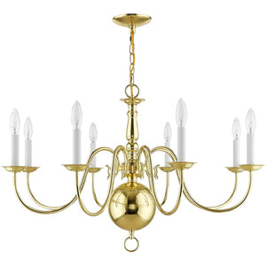 HomeRoots Eight Light Dimmable Chandelier - Modern Cylinder Design with Steel Shades for Elegant Spaces 687549