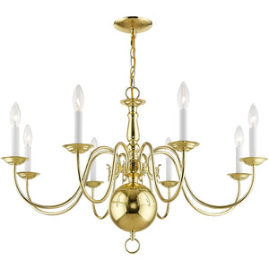 HomeRoots Eight Light Dimmable Chandelier - Modern Cylinder Design with Steel Shades for Elegant Spaces 687549