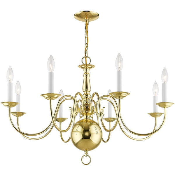 HomeRoots Eight Light Dimmable Chandelier - Modern Cylinder Design with Steel Shades for Elegant Spaces 687549